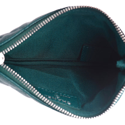 Chanel Caviar Quilted Small Cosmetic Case Dark Turquoise 5 of 8