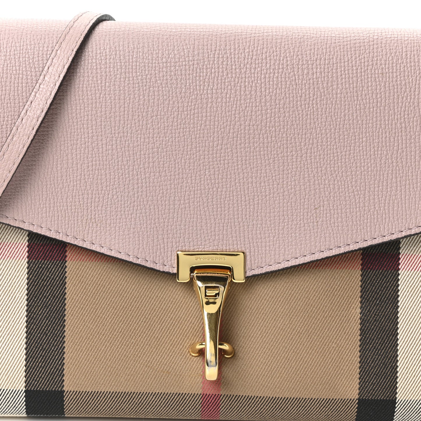 Derby Calfskin House Check Small Macken Crossbody Bag Pale Orchid