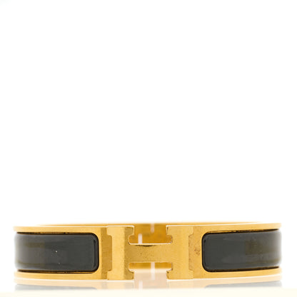 Hermes Enamel Narrow Clic Clac H Bracelet GM Black 1 of 5