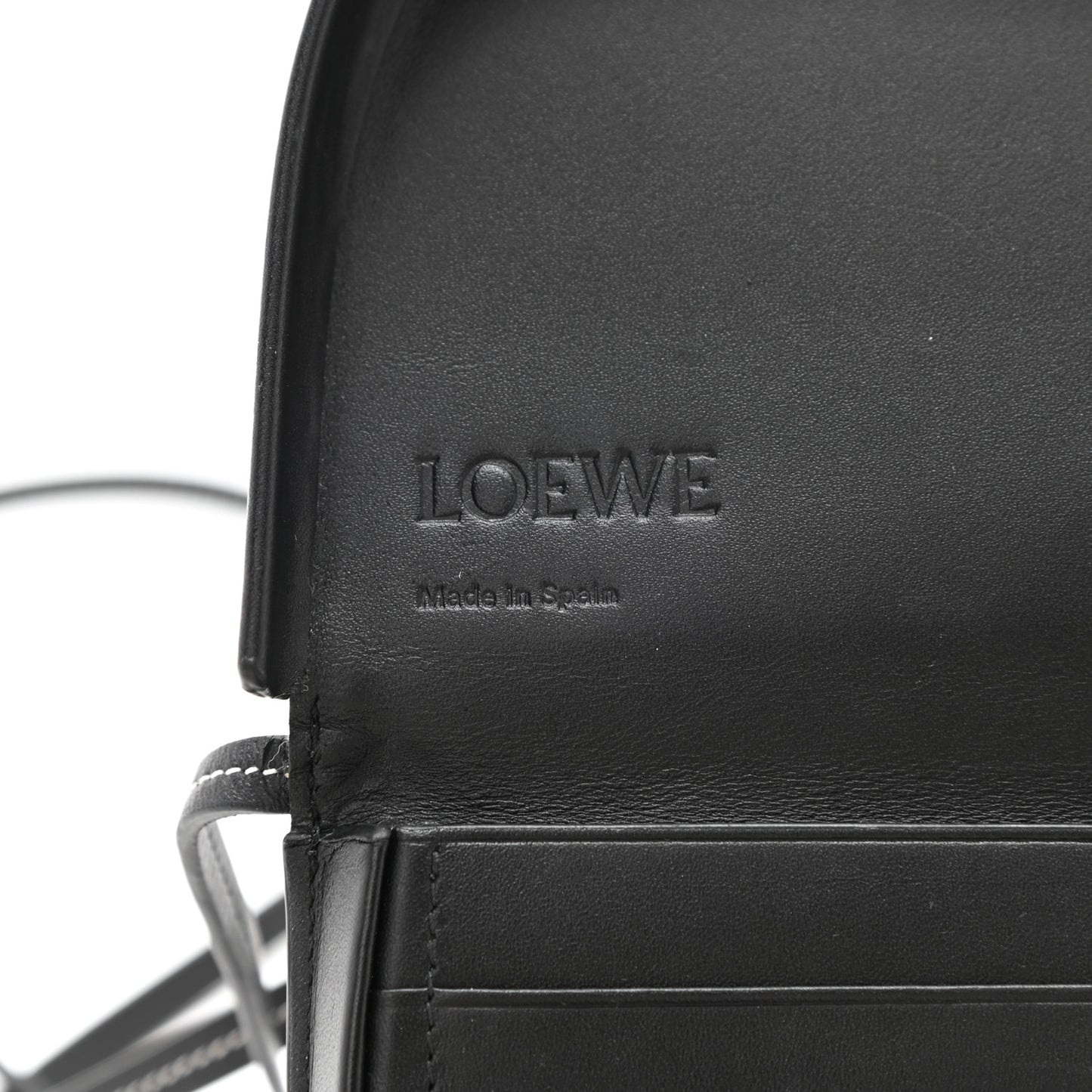 Soft Calfskin Mini Heel Pouch Black