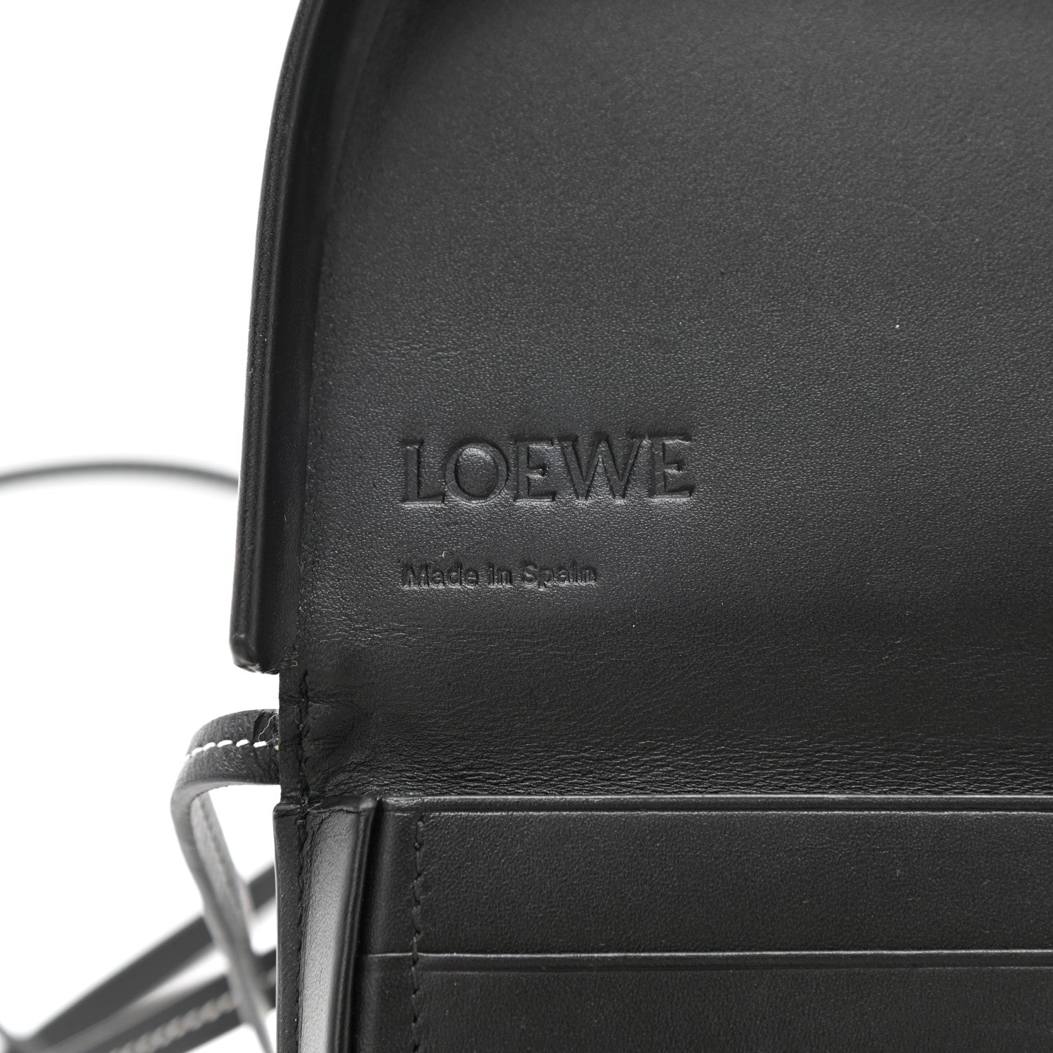 Loewe Soft Calfskin Mini Heel Pouch Black 7 of 11