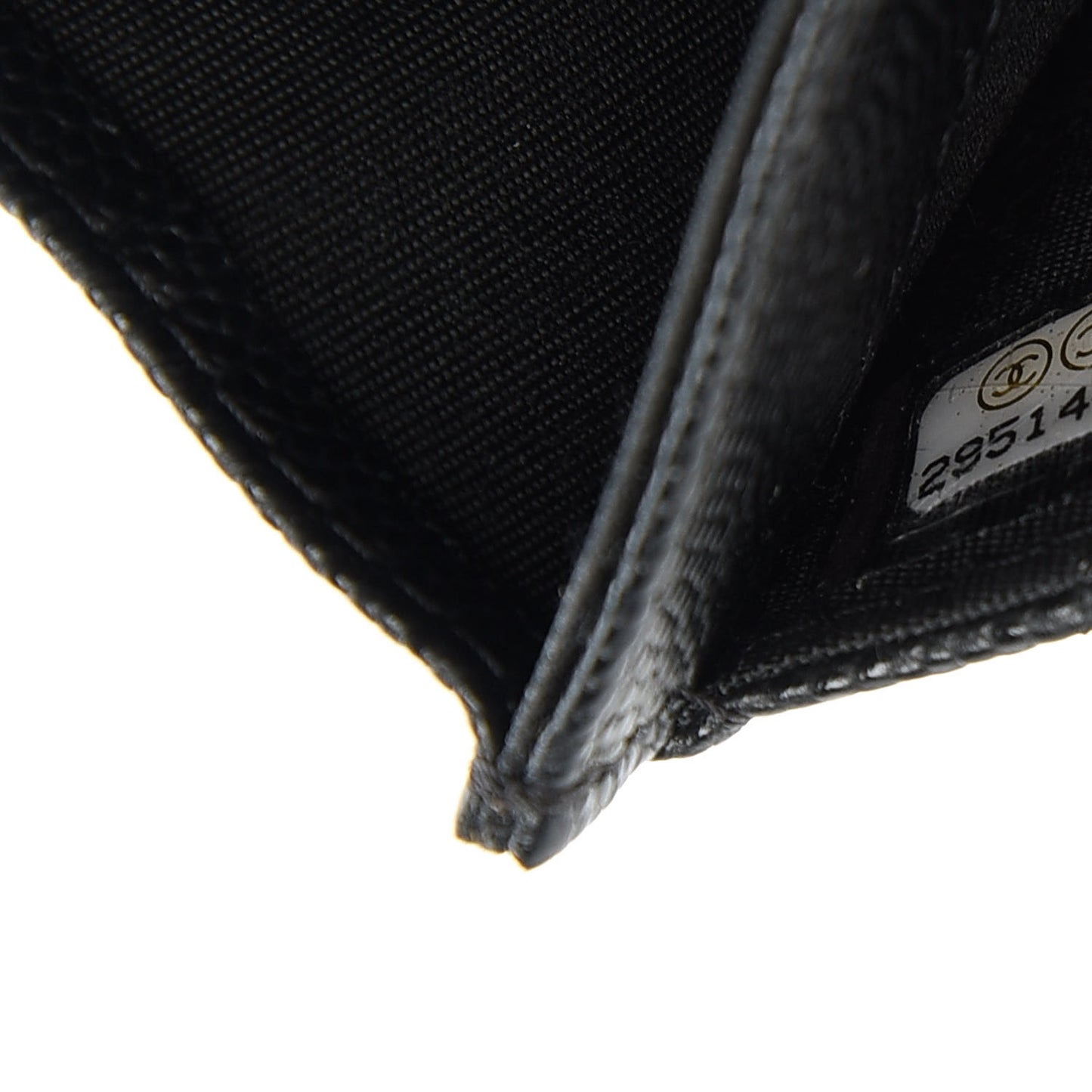 Caviar Quilted Boy Flap Card Holder Black