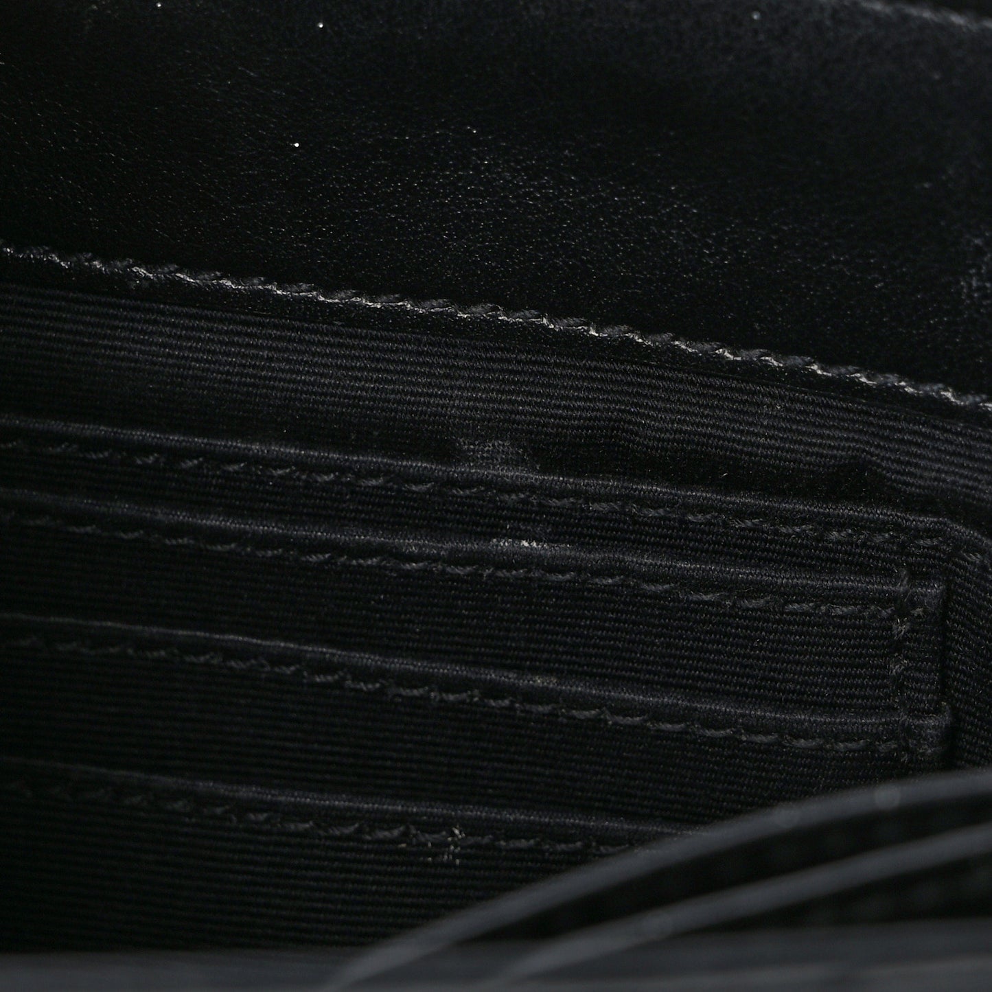 Calfskin Y Quilted Monogram Monochrome Toy Loulou Crossbody Bag Black