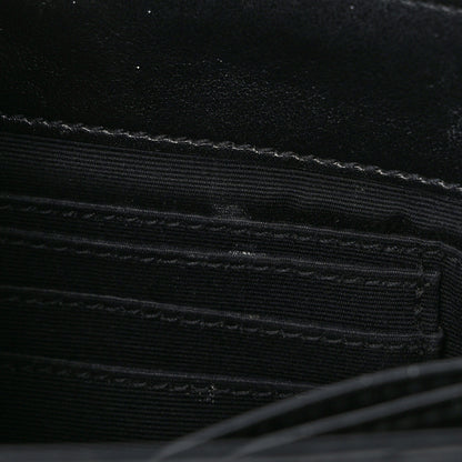 Saint Laurent Calfskin Y Quilted Monogram Monochrome Toy Loulou Crossbody Bag Black 9 of 10