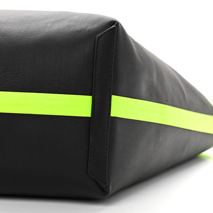 Burberry Canvas Mega Check The Giant Reversible Tote Black Neon Yellow 15 of 16