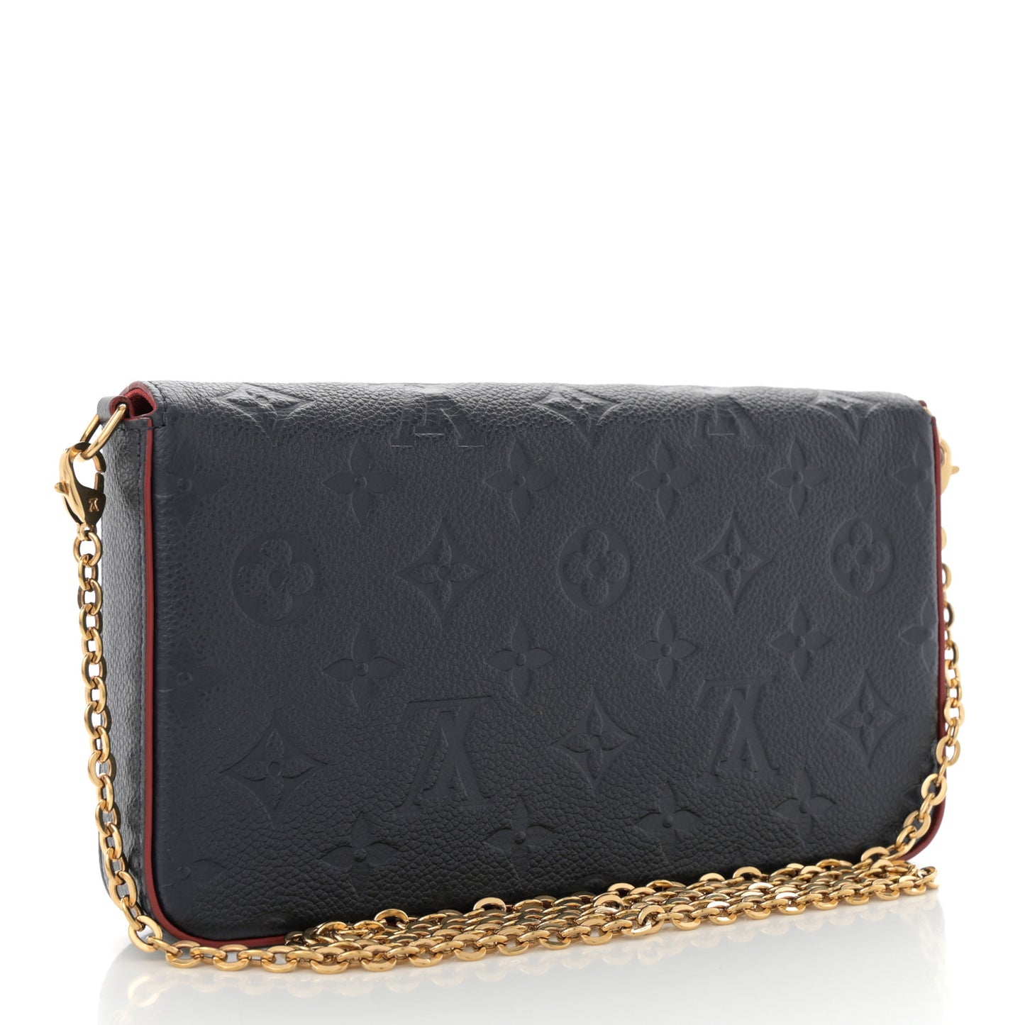 Empreinte Pochette Felicie Chain Wallet Marine Rouge