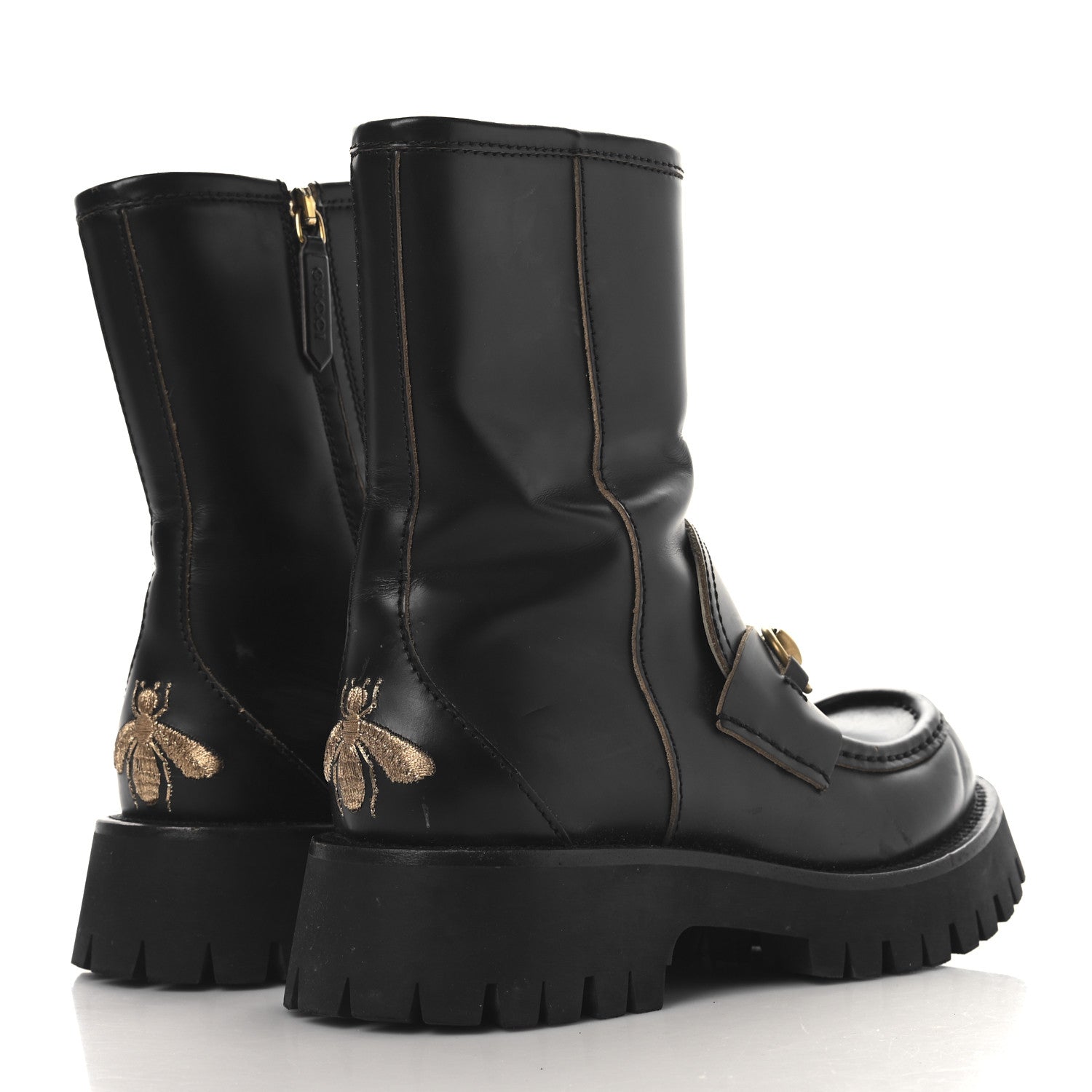 Gucci Cordovan Lux Womens Harald Horsebit 25mm Platform Boots 36