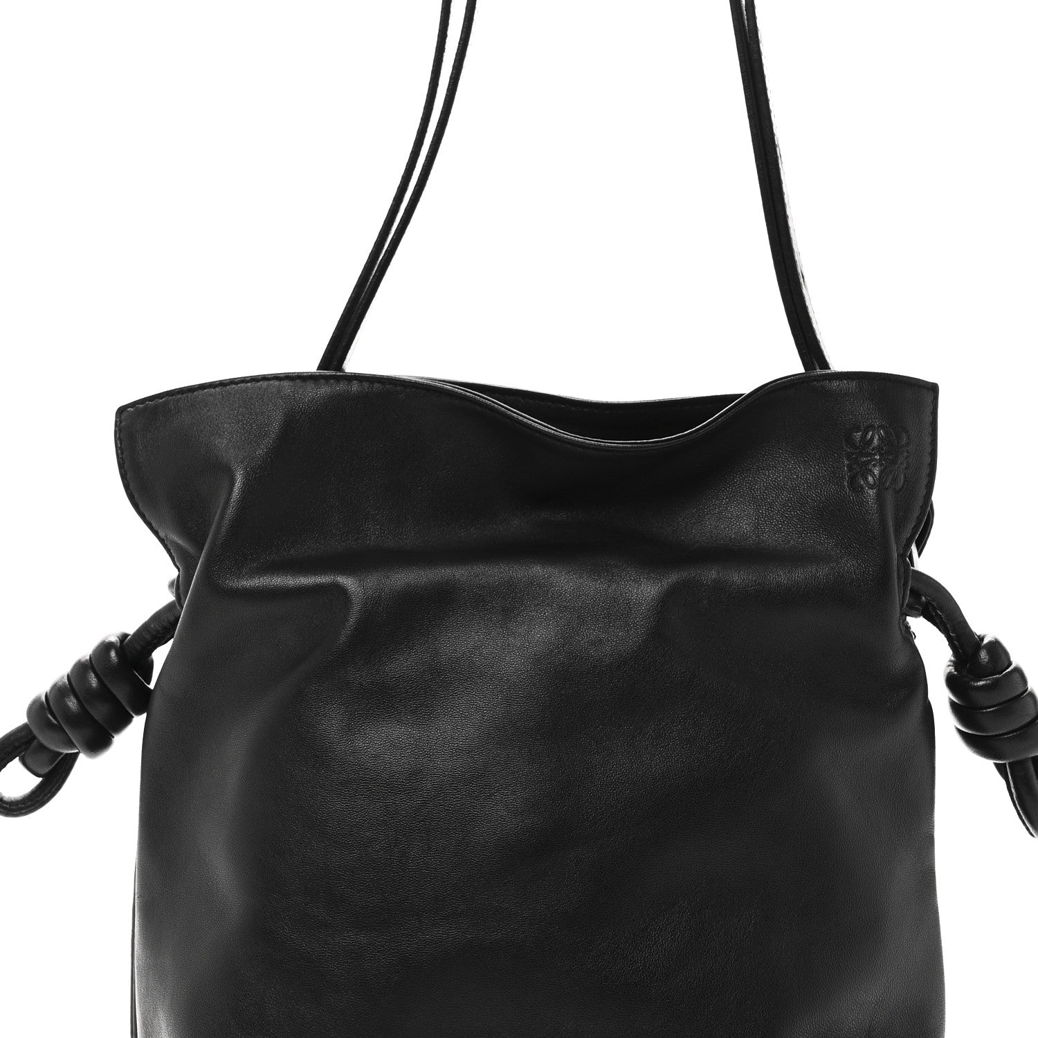 Loewe Calfskin Flamenco Knot Bag Black 8 of 10