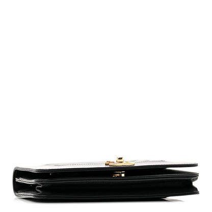 Chanel Caviar Sheepskin Chevron Quilted Vintage Mademoiselle Wallet On Chain WOC Black 4 of 14