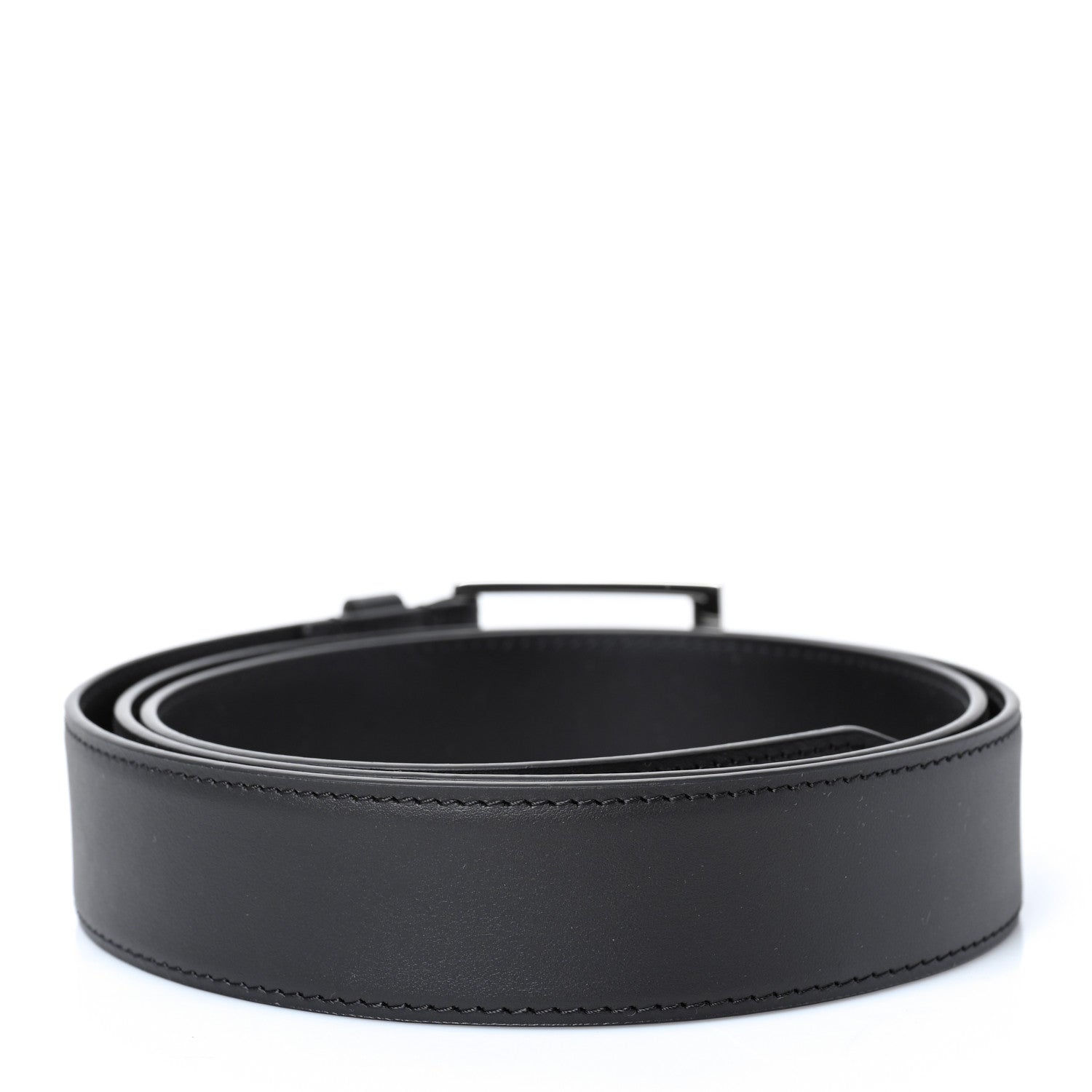 Louis Vuitton Calfskin 35mm Pont Neuf Belt 110 44 Black 2 of 4
