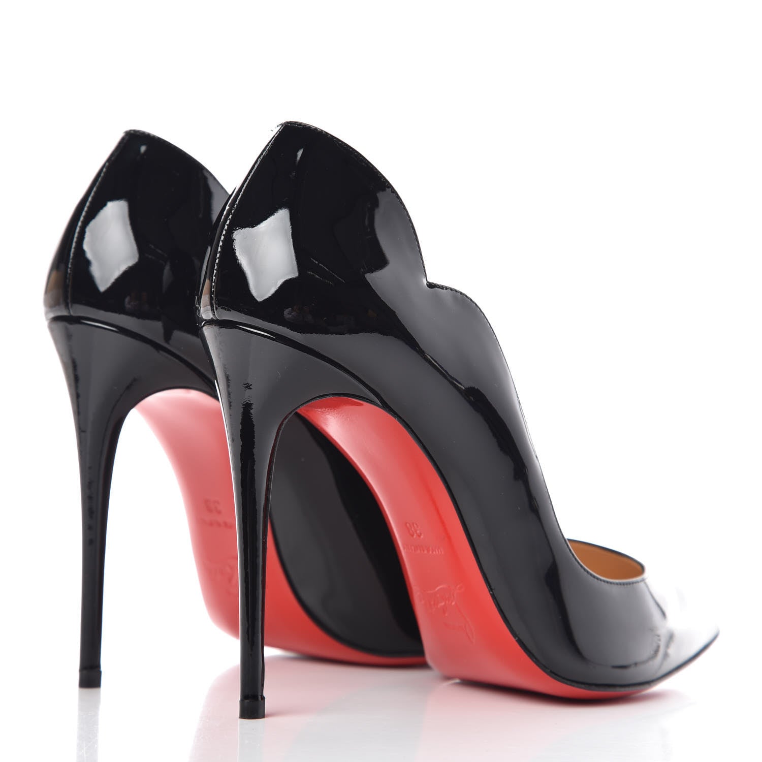 Christian Louboutin Patent Hot Chick 100 Pumps 38 Black 4 of 10