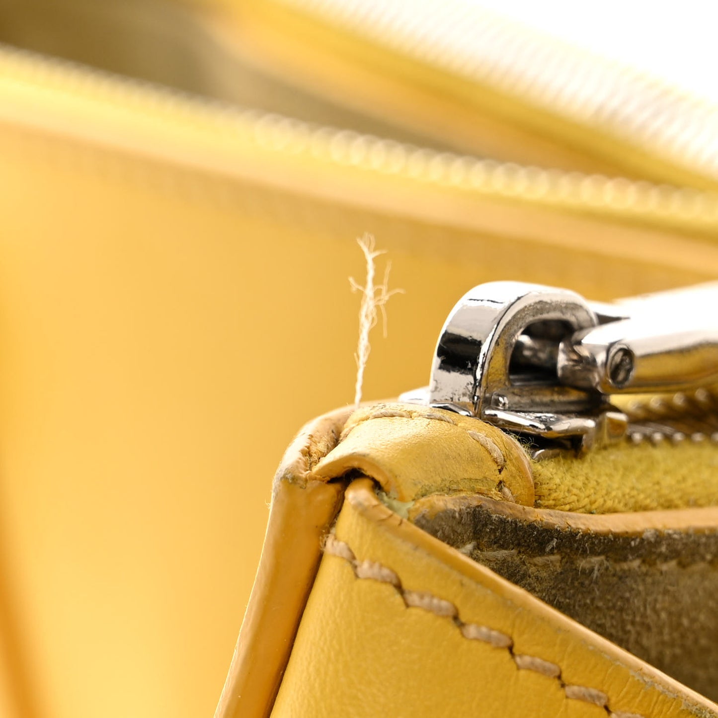 City Calf Medium Galleria Double Zip Tote Yellow