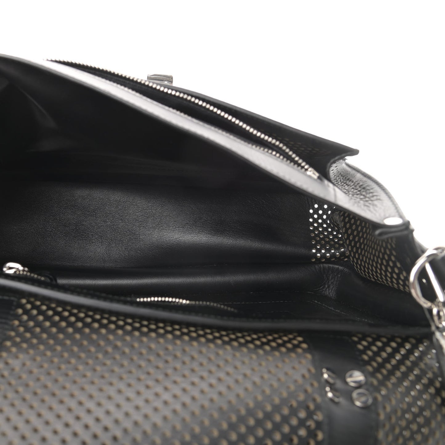 Lambskin Perforated Medium PS1 Satchel Black
