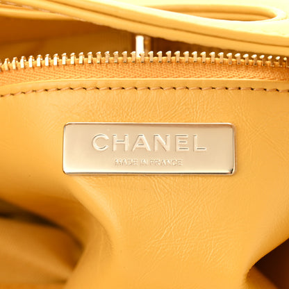 Chanel Shiny Crumpled Calfskin Quilted Mini 31 Shopping Bag Yellow 6 of 10