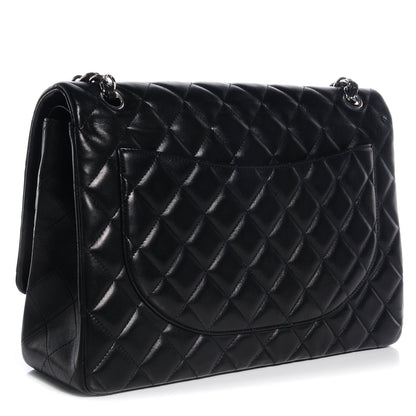 Chanel Lambskin Quilted Maxi Double Flap Black 3 of 8