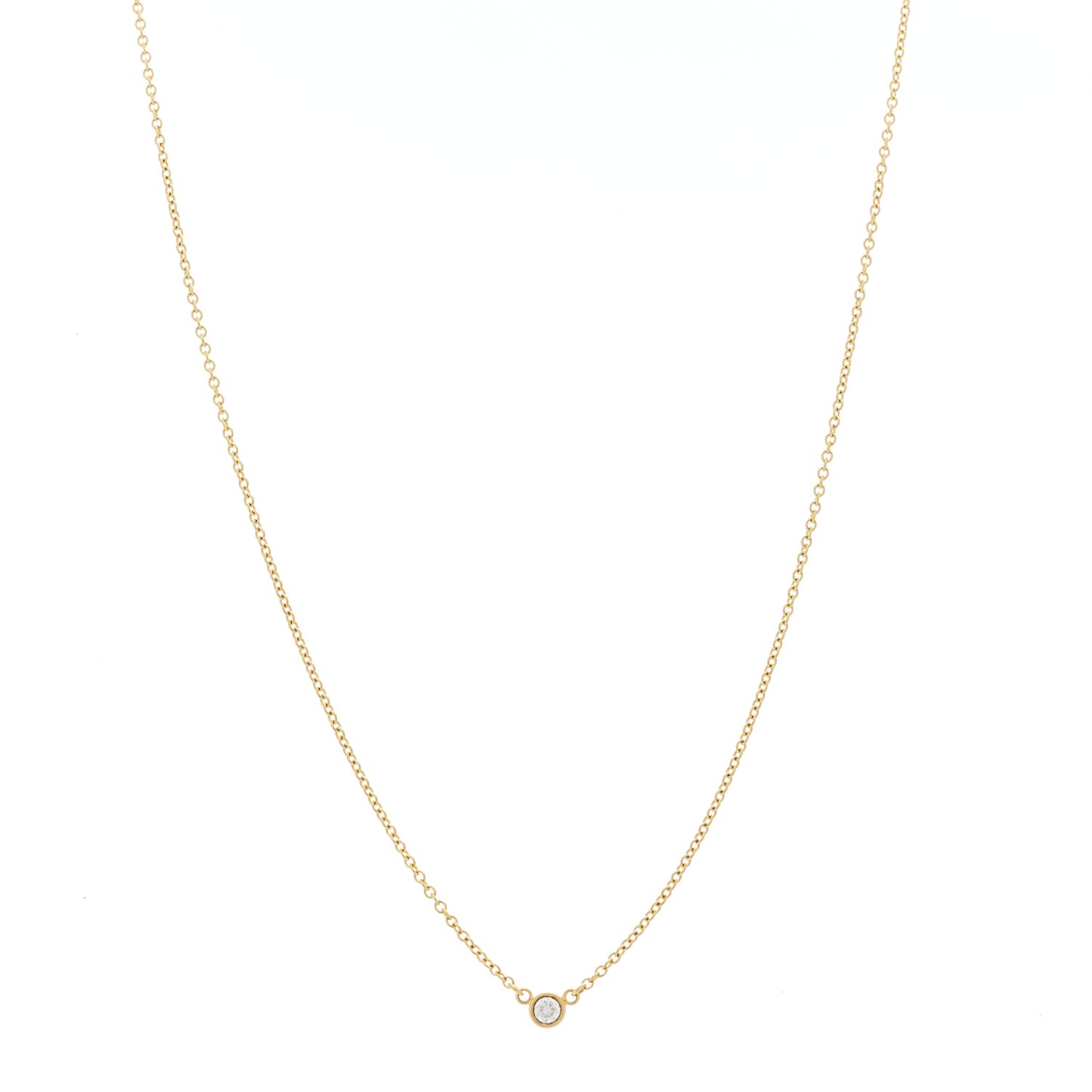 18K Yellow Gold Diamond .20ct Elsa Peretti Diamonds by the Yard Pendant Necklace