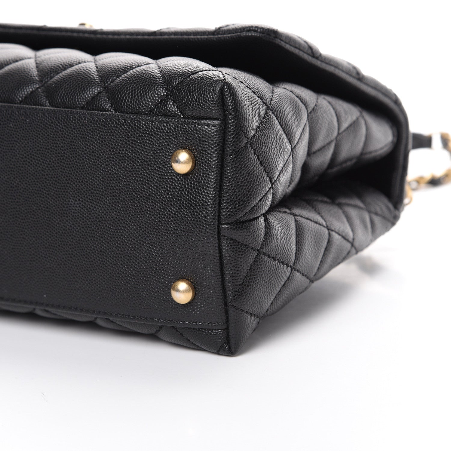 Chanel Caviar Quilted Small Coco Handle Flap Black 9 of 10