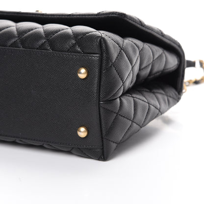 Chanel Caviar Quilted Small Coco Handle Flap Black 9 of 10