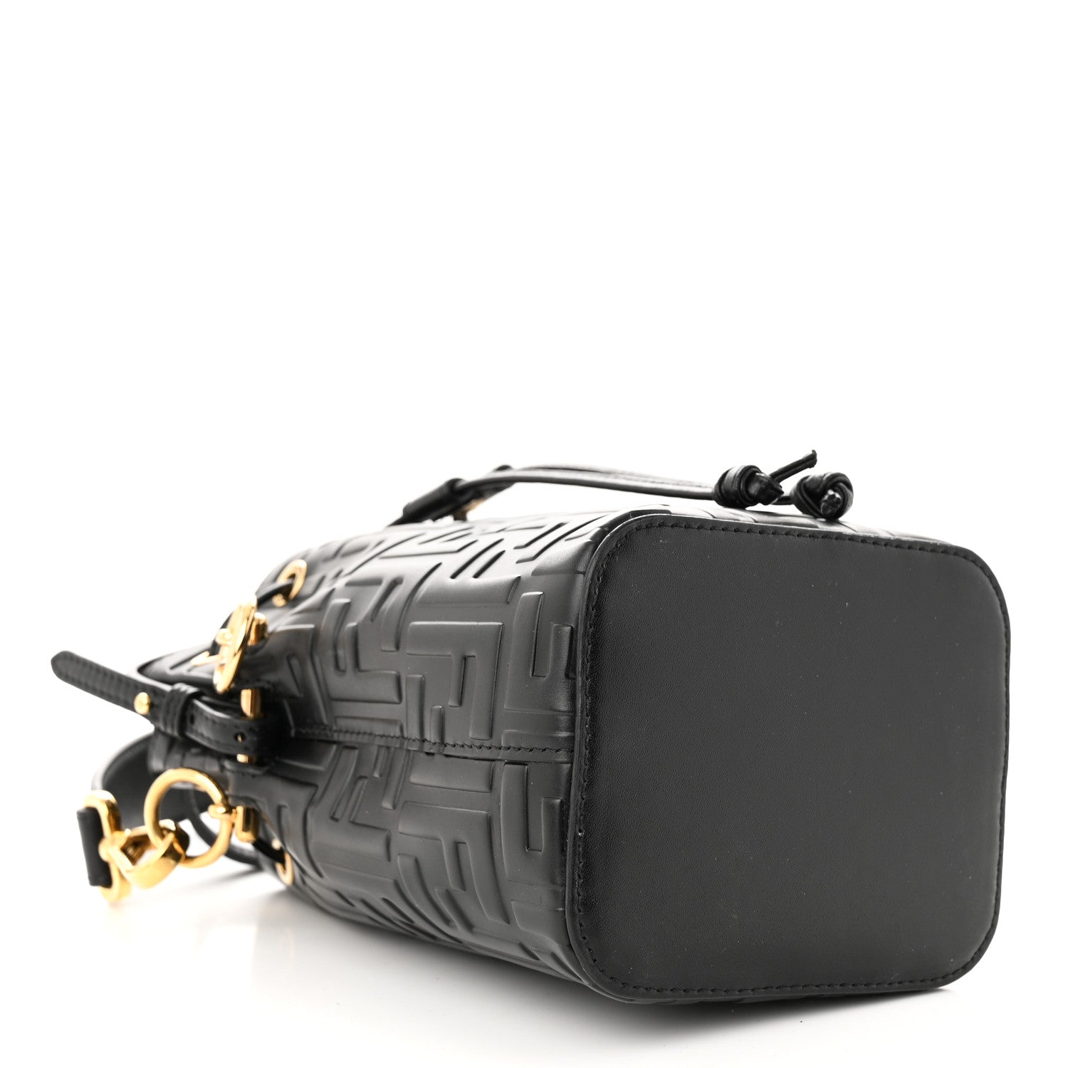 Fendi Vitello Liberty F is Fendi FF 1974 Embossed Mini Mon Tresor Bucket Bag Black 4 of 11