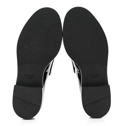Prada Vernice Triangle 50mm Loafers 39 Black 5 of 8