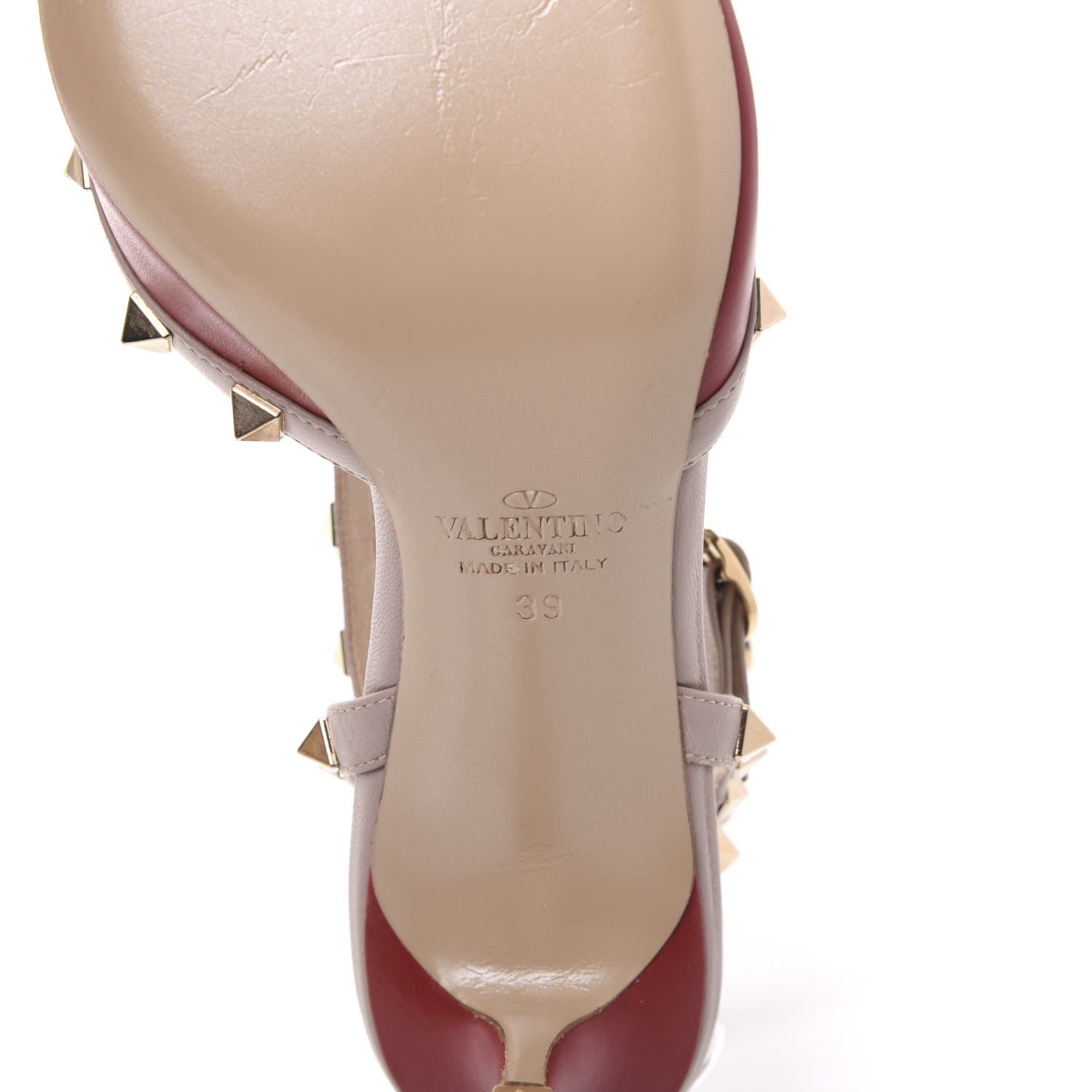 Valentino Garavani Nappa Rockstud Ankle Strap 65mm Pumps 39 Rubino Poudre 6 of 8