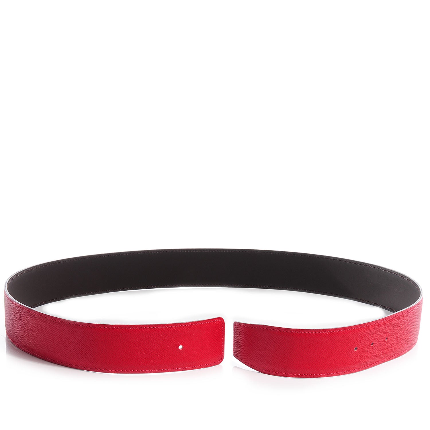 Hermes Epsom Chamonix Reversible 42mm Reversible Belt Strap 90 Capucine Chocolate 1 of 4