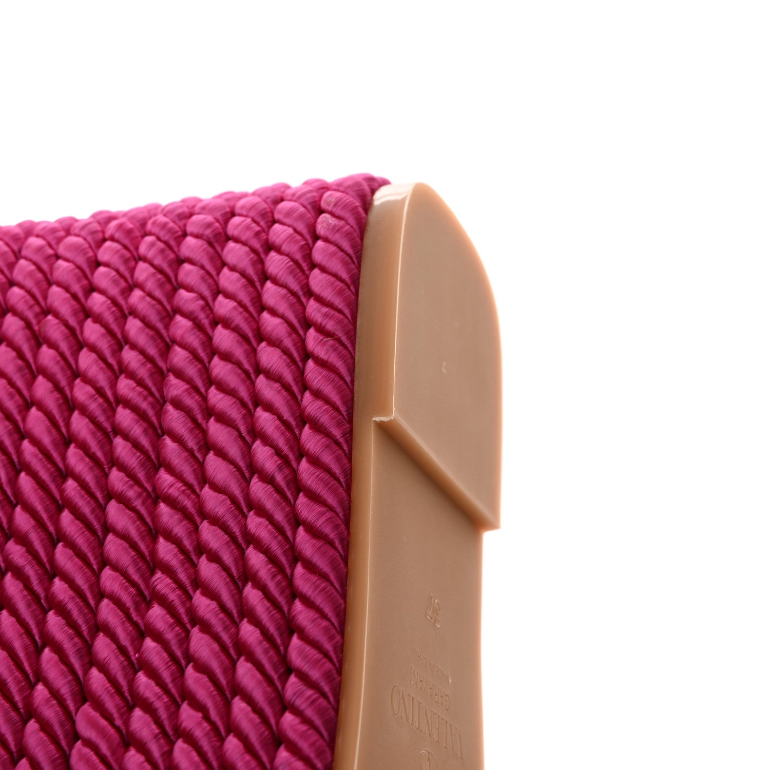 Valentino Garavani Calfskin Silk Rockstud Torchon Espadrille Wedge 25/95mm Slide Sandals 37 Rose Violet 13 of 16