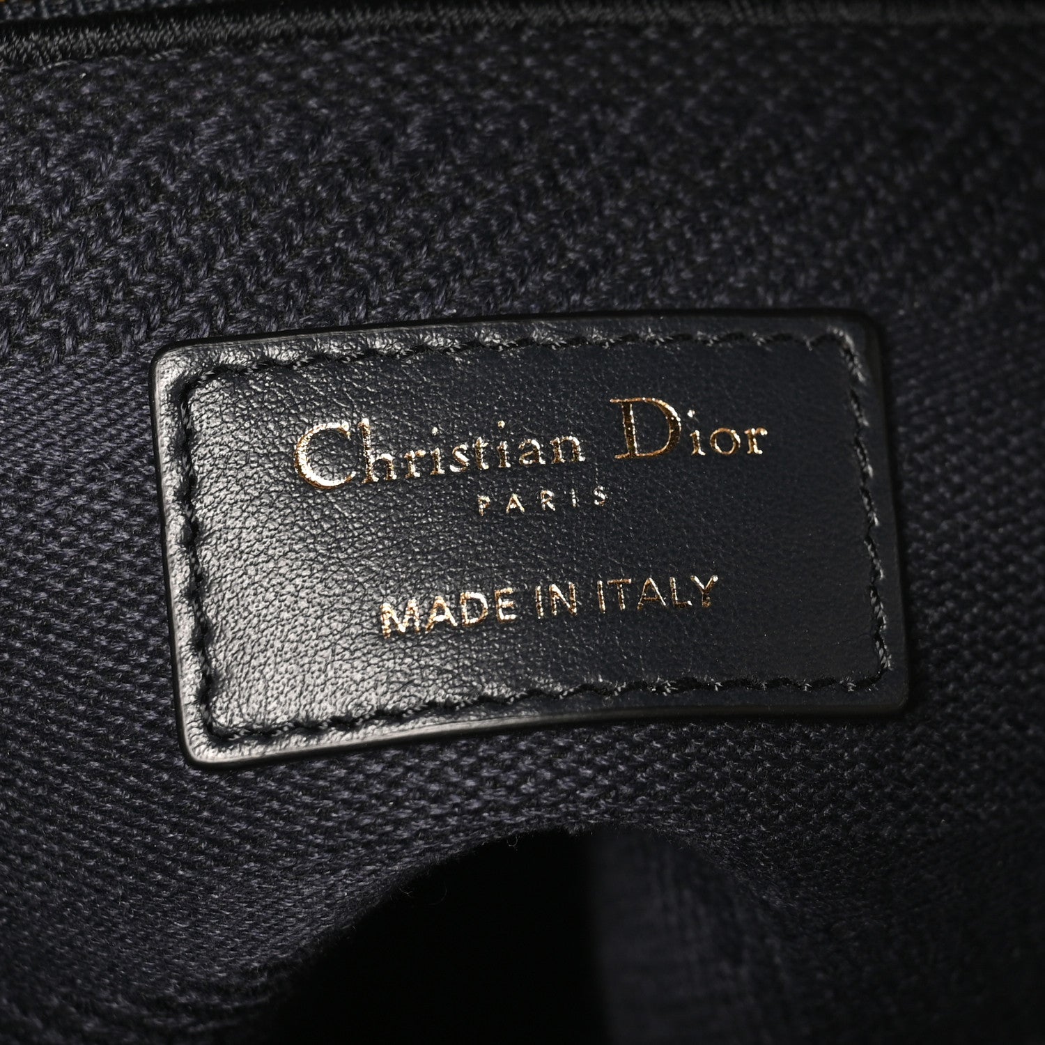 Christian Dior Canvas Embroidered Cannage Medium Lady D-Lite Navy 6 of 9