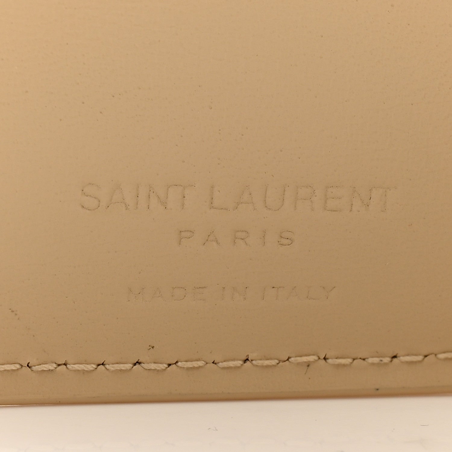 Saint Laurent SAINT LAURENT Calfskin Monogram Bi-Fold Zipped Wallet Nude Powder 6 of 11