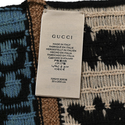 Gucci Wool Knit GG Year Of The Rabbit Scarf Multicolor 3 of 4