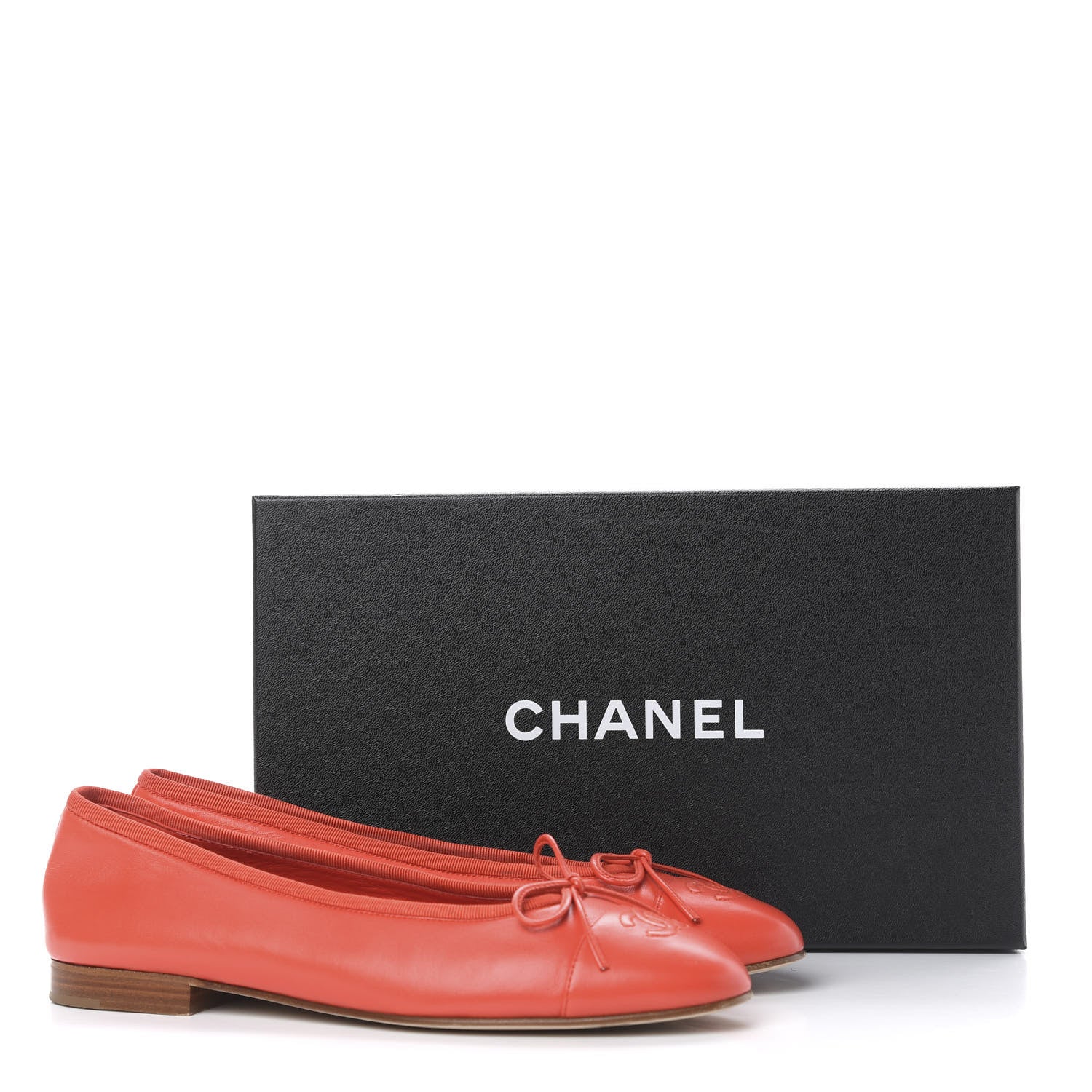 Chanel Lambskin Cap Toe Ballerina Flats 39 Red 11 of 11