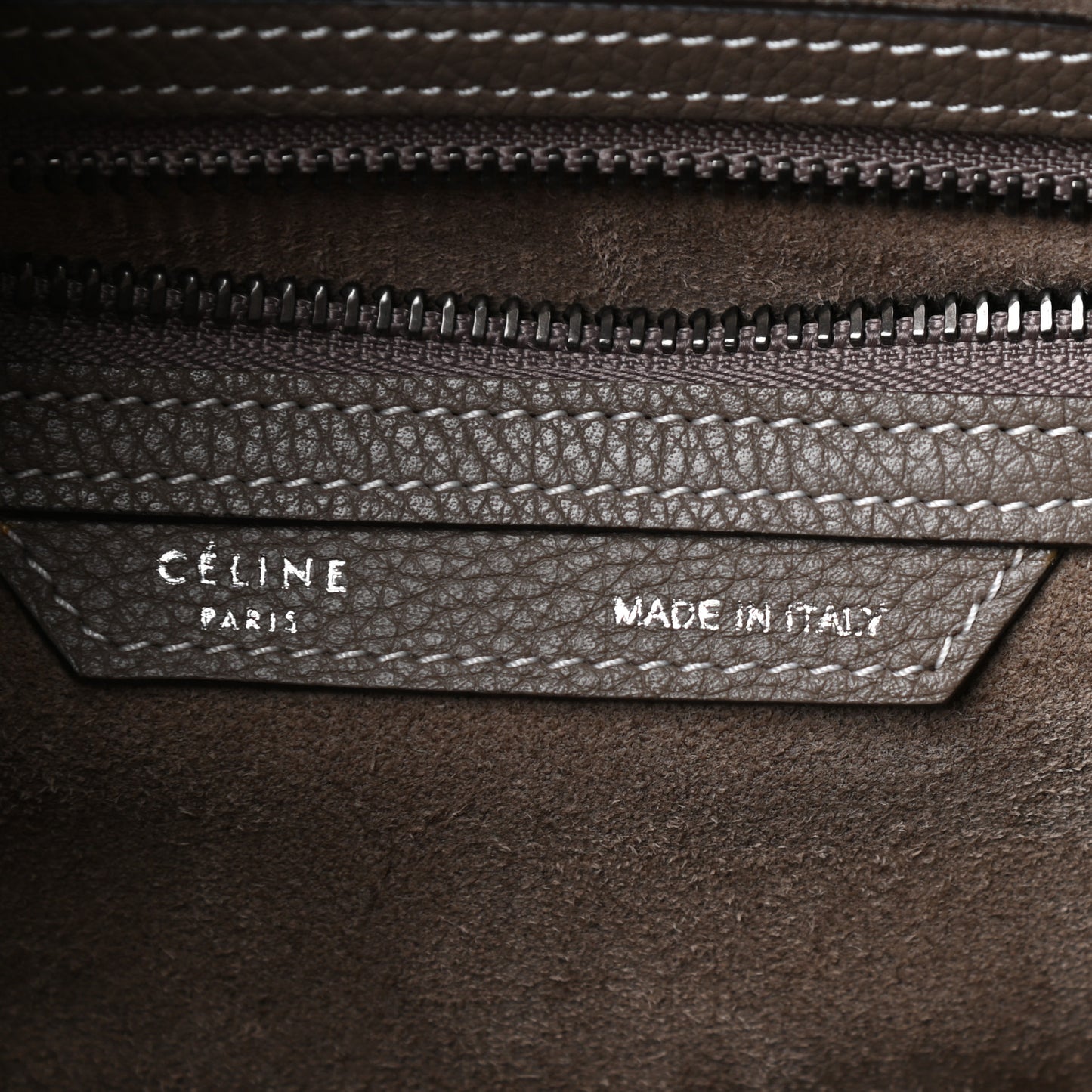 Drummed Calfskin Micro Luggage Souris