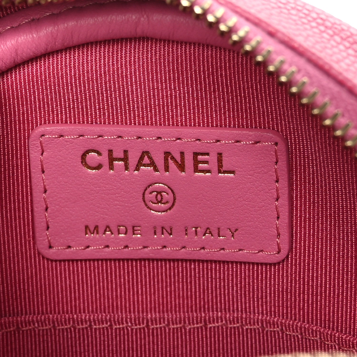 Chanel Caviar Quilted Round Clutch With Chain Pink 6 of 9