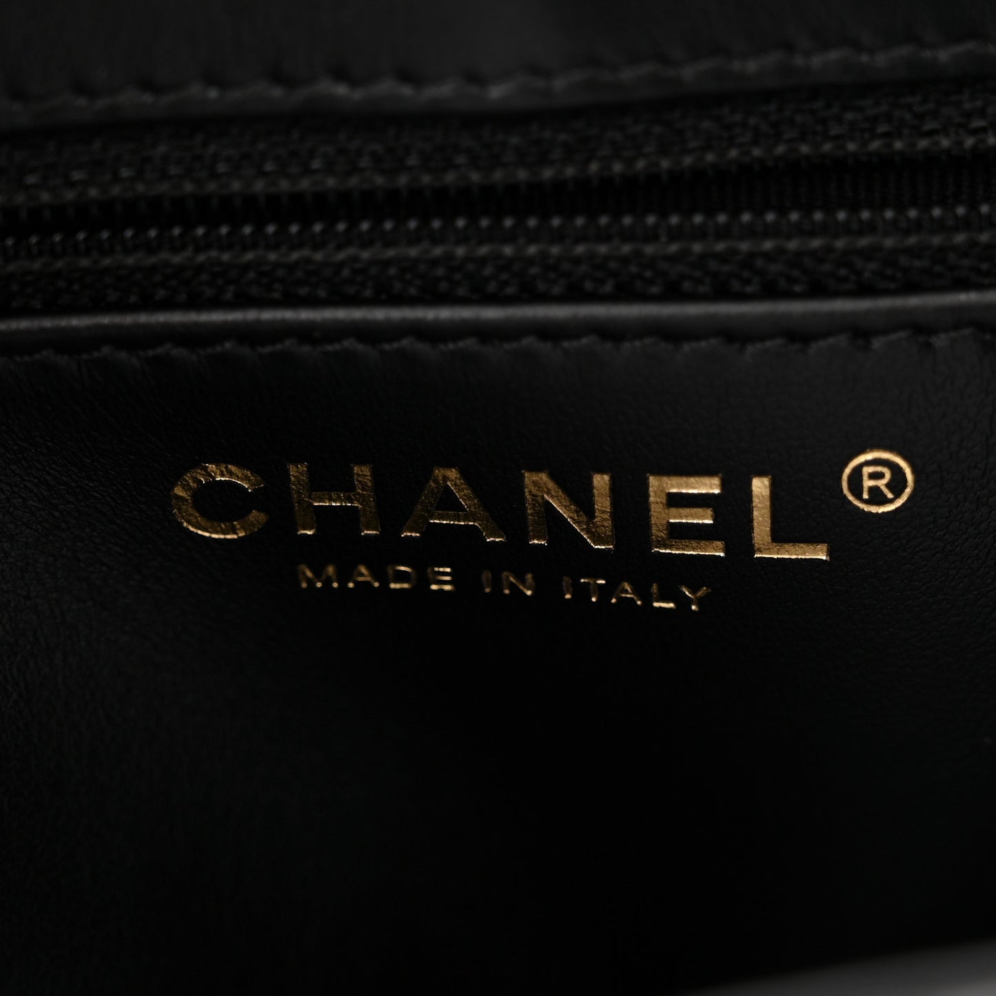 Shiny Aged Calfskin Quilted Nano Kelly Shopper Black