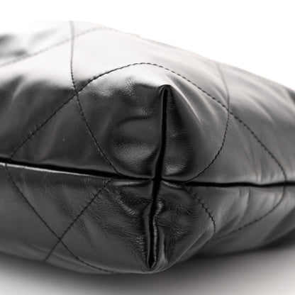 Chanel Shiny Calfskin Quilted Small Chanel 22 Black 11 of 12