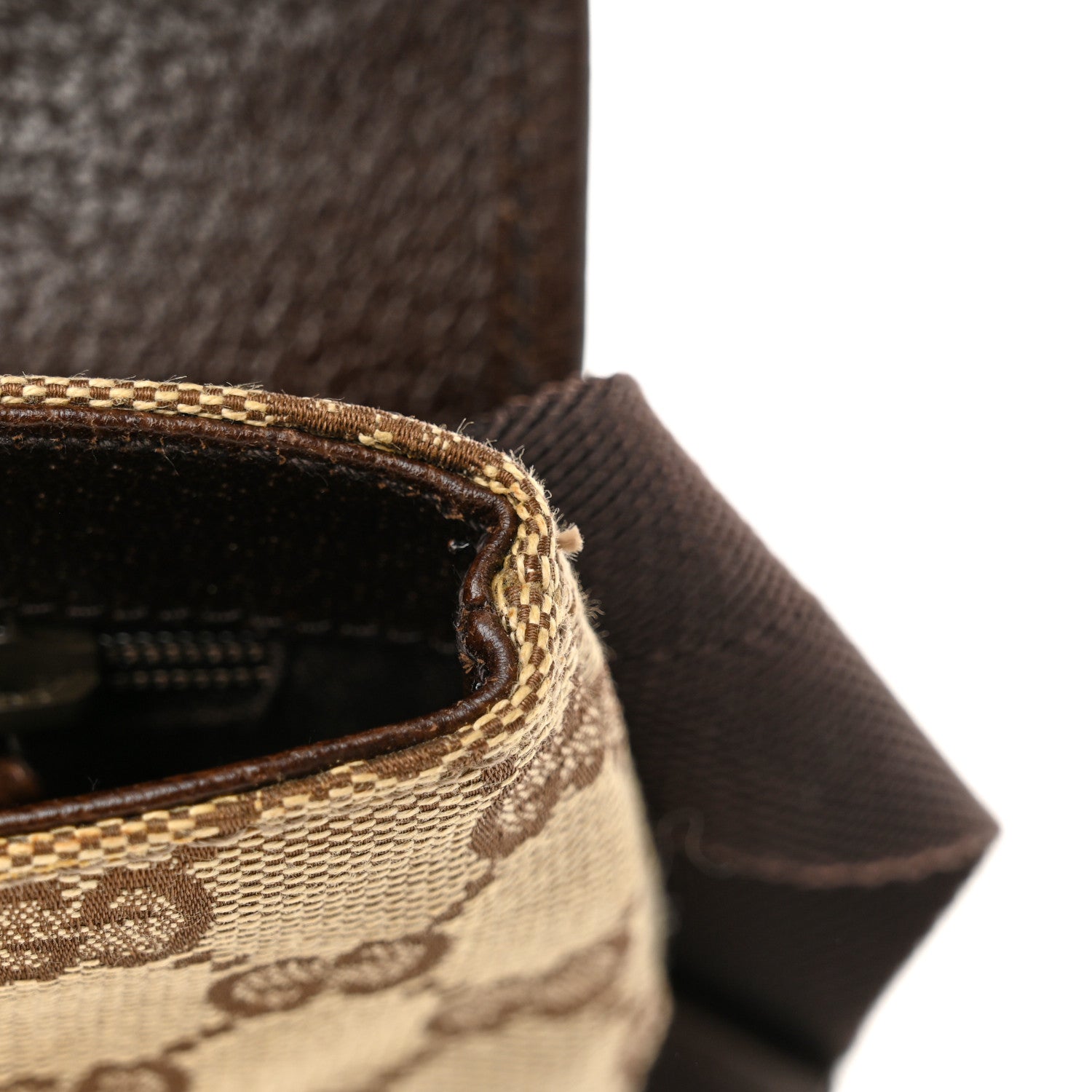 Gucci Monogram Waist Pouch Bag Dark Brown 11 of 13