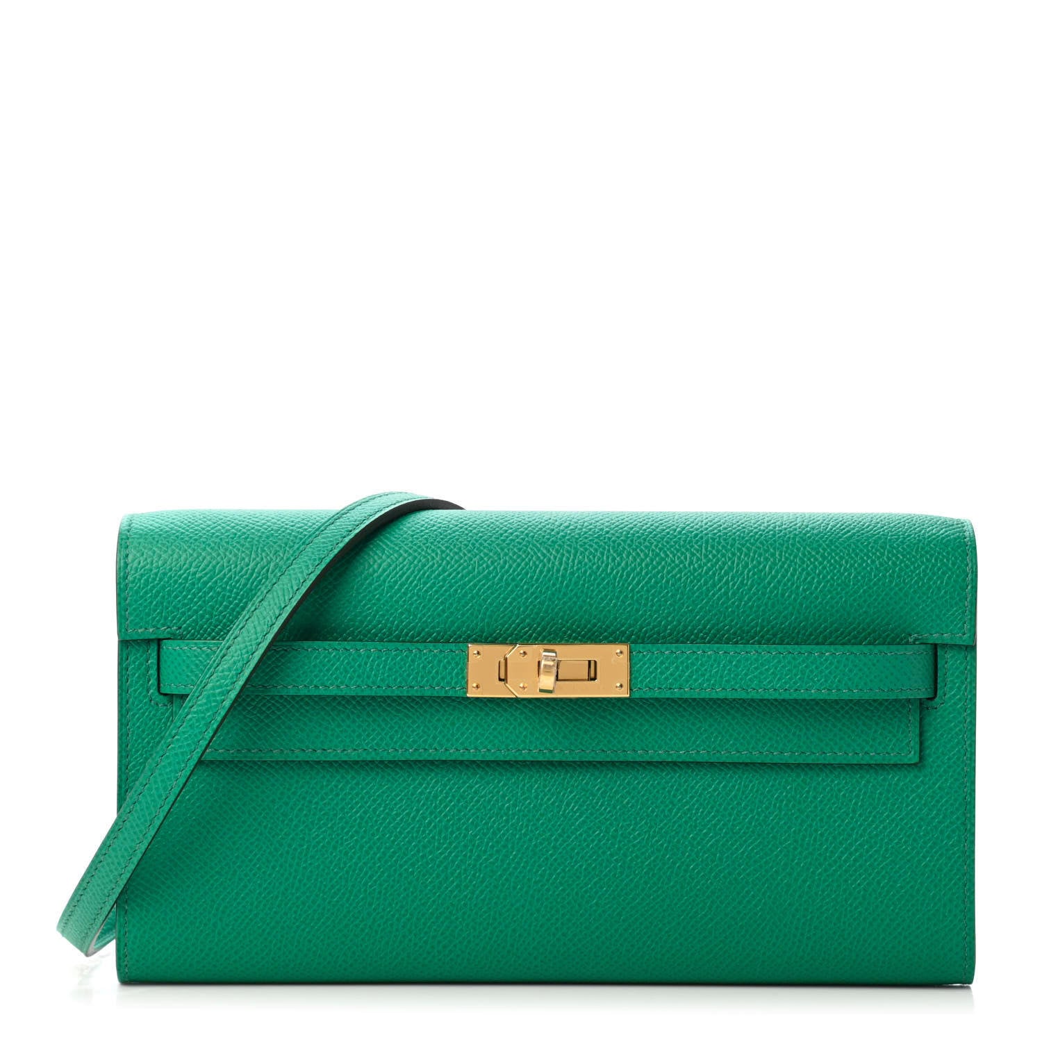Hermes Epsom Kelly Wallet To Go Vert Jade Bleu Brume 1 of 4
