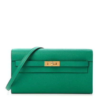 Hermes Epsom Kelly Wallet To Go Vert Jade Bleu Brume 1 of 4