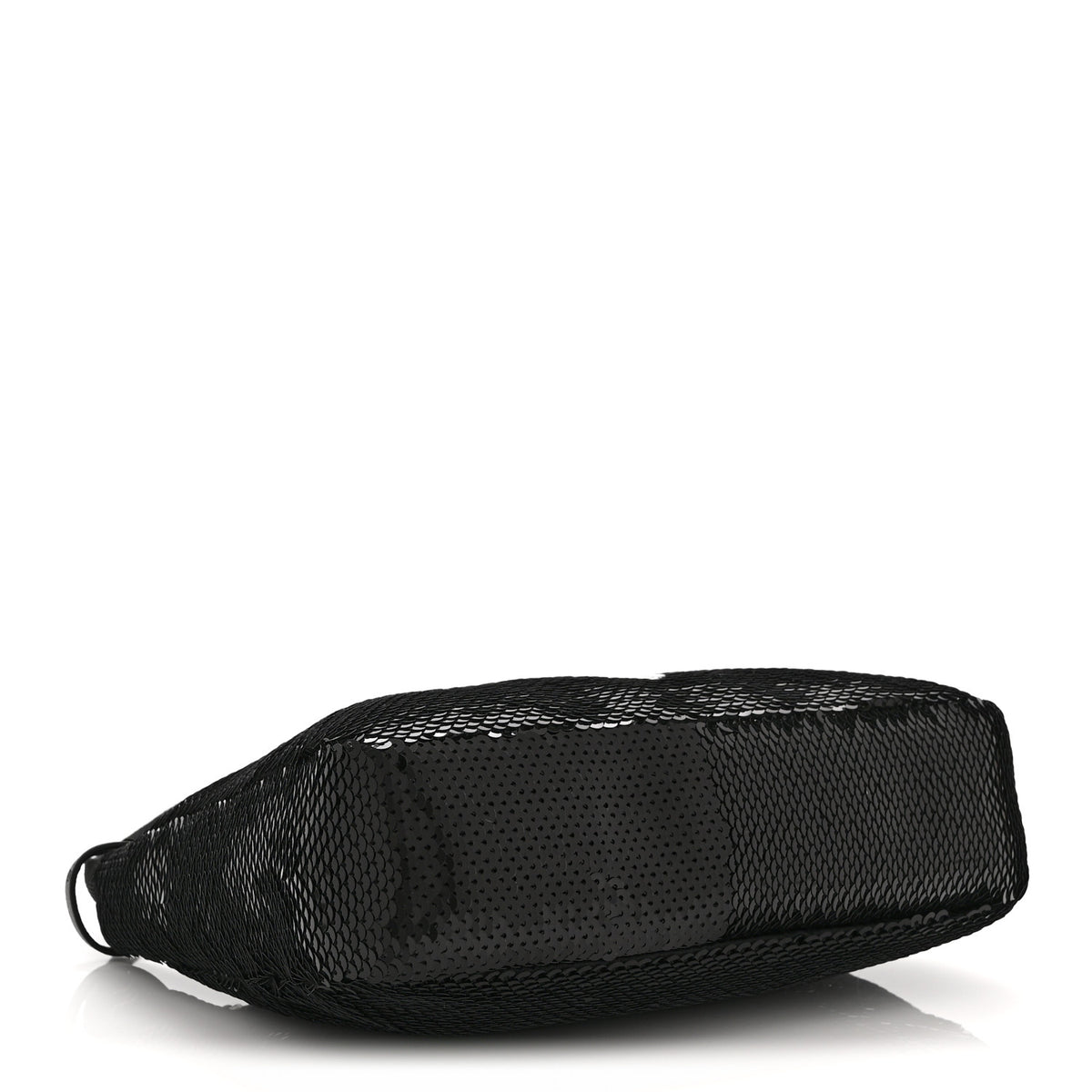 Paillettes Sequin Mini Re-Edition 2000 Bag Black White