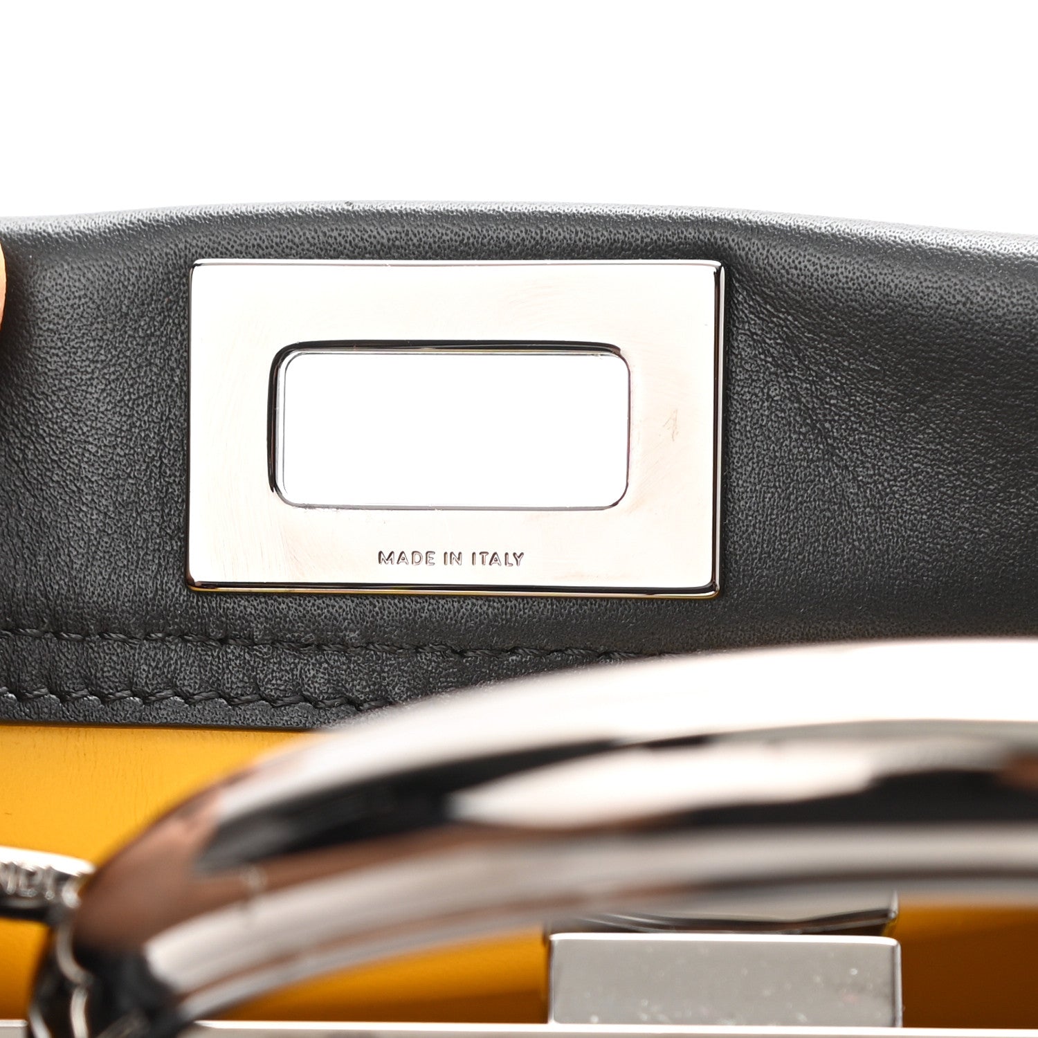Fendi Nappa FF Mini Peekaboo Iconic Satchel Black Sunflower 7 of 8