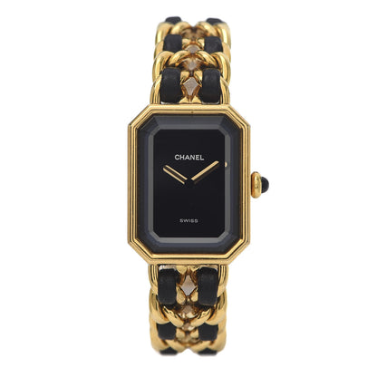 Chanel Stainless Steel Lambskin 20mm Chain Premiere Quartz Watch Gold M 1 of 6