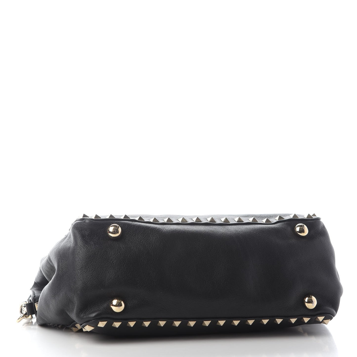 Vitello Small Rockstud Tote Black