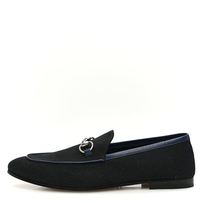 Gucci Canvas Horsebit Mens Jordaan Loafers 11 Black 1 of 8