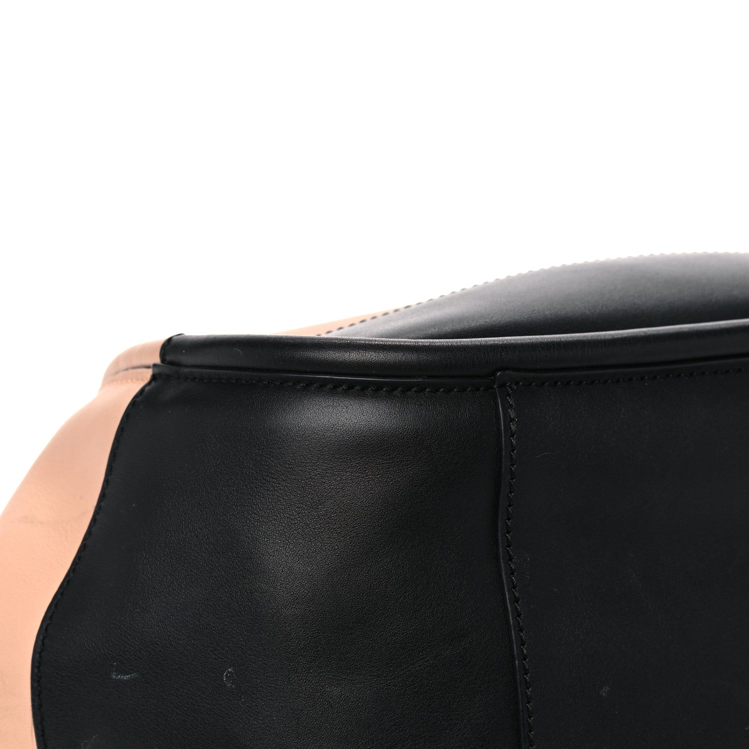 Proenza Schouler Calfskin Two Tone Ruched Tote Beige Black 8 of 16