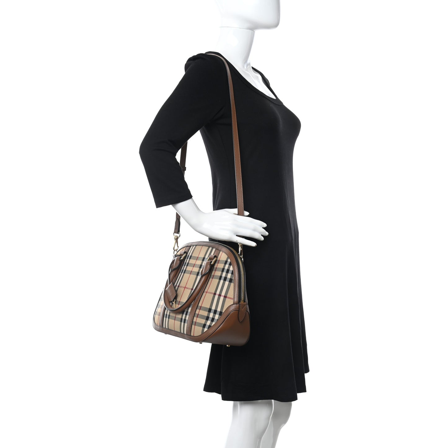 Horseferry Check Small Orchard Bowling Bag Tan