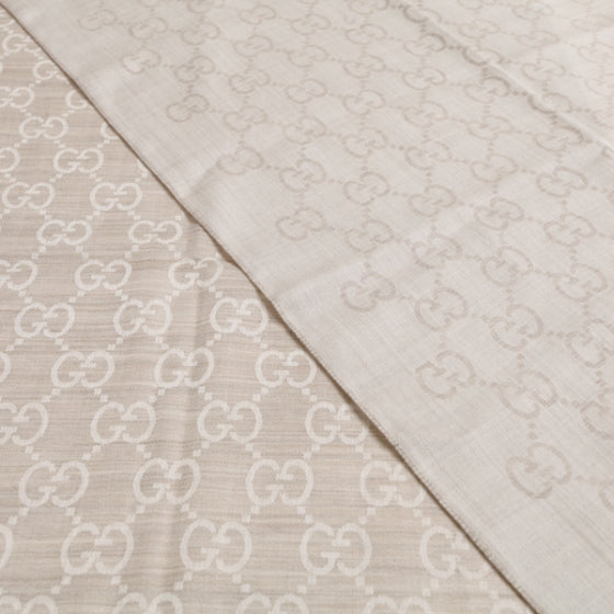 Wool Silk Monogram Scarf