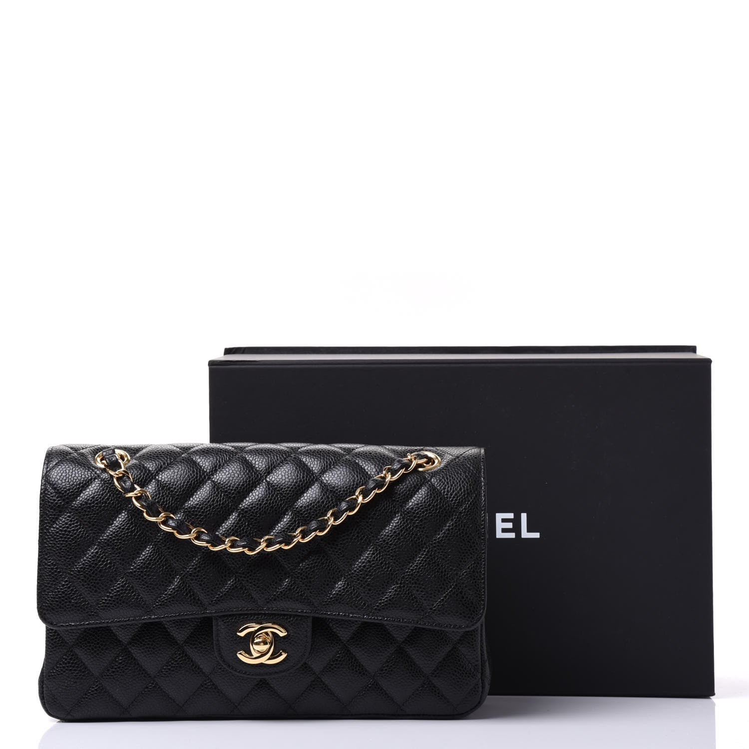 Chanel Caviar Quilted Medium Double Flap Black 10 of 10