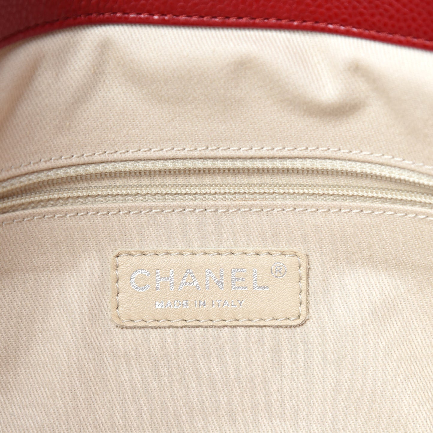Caviar Quilted Timeless CC Soft Tote Red