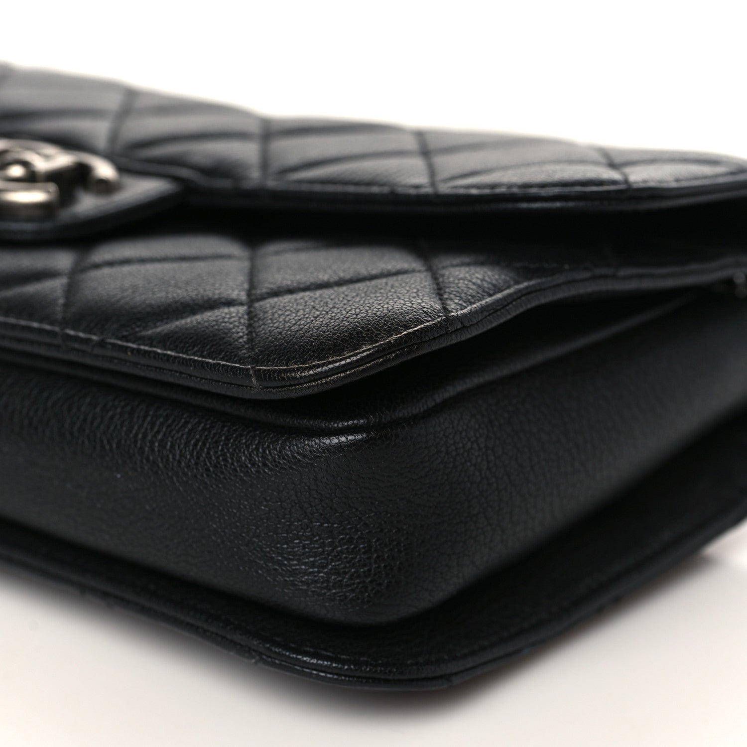 Chanel Goatskin Quilted Medium Perfect Edge Flap Black 9 of 10