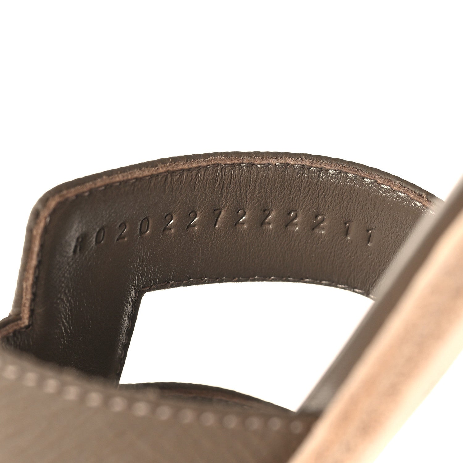 Hermes Epsom Oran Sandals 35.5 Etoupe 6 of 9